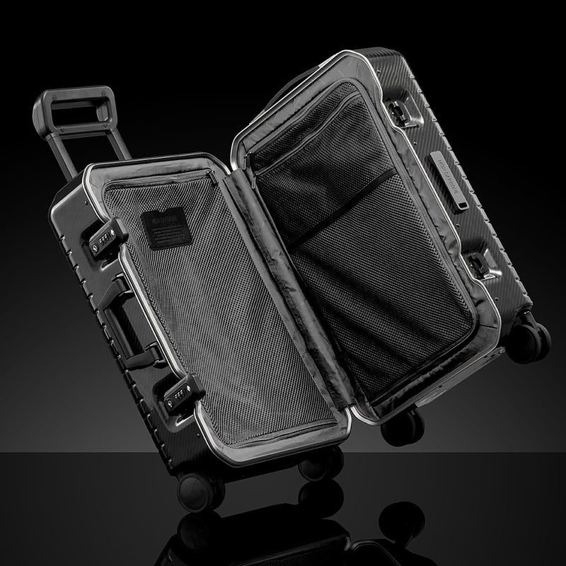 BLACKDIAMOND Carbon Fiber Luggage – Zipper Ghost Black