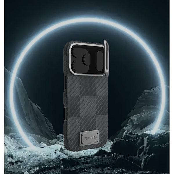 Kickstand Ballistic Fiber Magnetic iPhone 17 Pro/ Pro Max Case - Racing Black