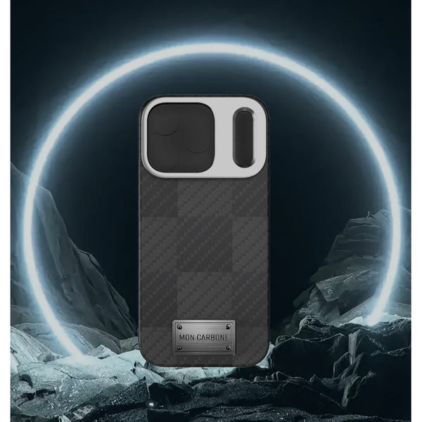 Kickstand Ballistic Fiber Magnetic iPhone 17 Pro/ Pro Max Case - Racing Black