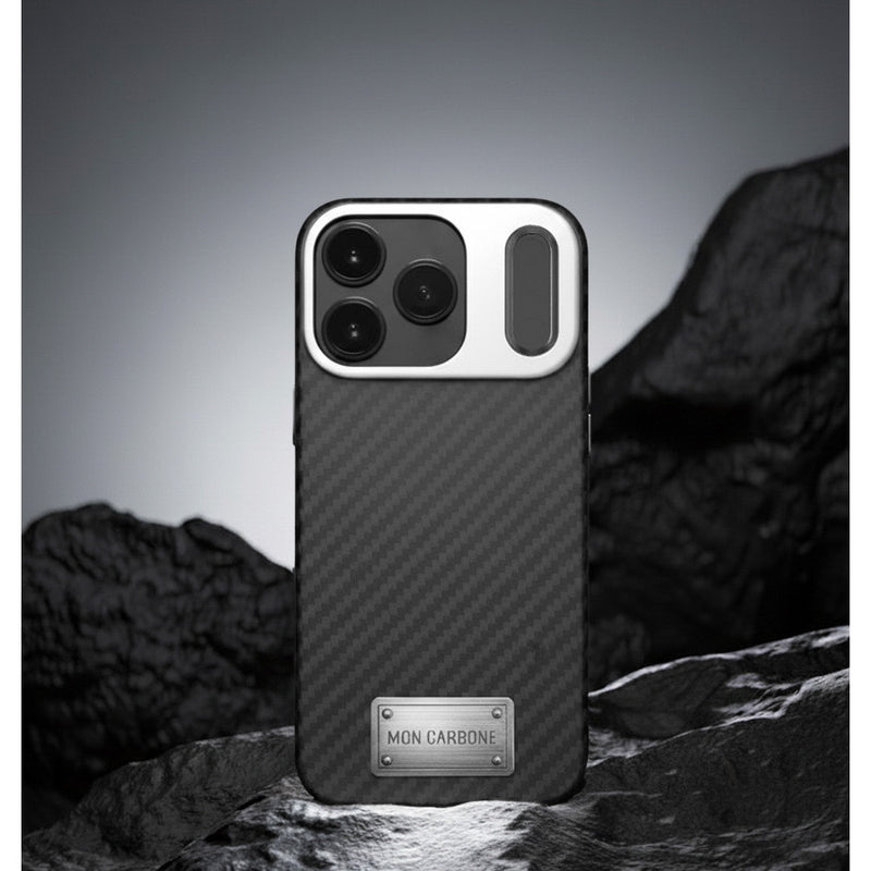 Kickstand Ballistic Fiber Magnetic iPhone 17 Pro/ Pro Max Case - Stealth Black