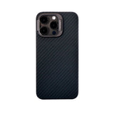 Matte Black Magnetic Ballistic Fiber Case for iPhone 15 with Kick-Stand