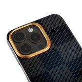 Racing Black Minimalist Ballistic Fiber Case for iPhone 15