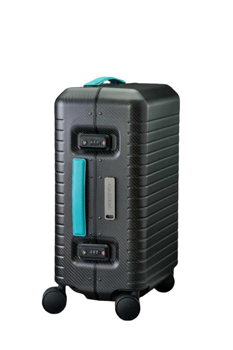 BLACKDIAMOND Bespoke Carbon Fiber Luggage – Stealth Black with Aluminum Frame and Leather Handles