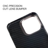 Glossy Black Minimalist Ballistic Fiber Case for iPhone 15