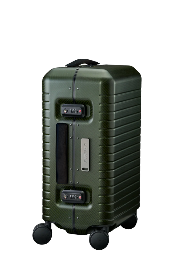 BLACKDIAMOND Bespoke Carbon Fiber Luggage – Racing Green with Alcantara Leather ( Limited Time )