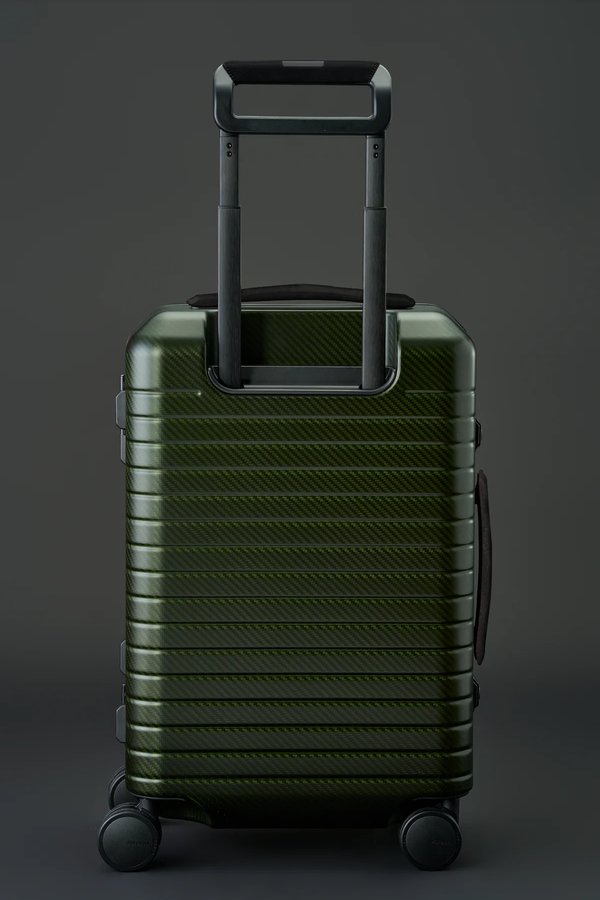 BLACKDIAMOND Bespoke Carbon Fiber Luggage – Racing Green with Alcantara Leather ( Limited Time )