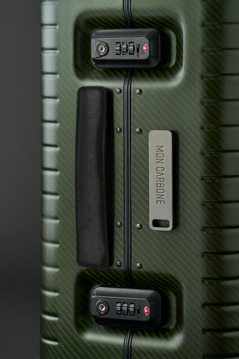 BLACKDIAMOND Bespoke Carbon Fiber Luggage – Racing Green with Alcantara Leather ( Limited Time )