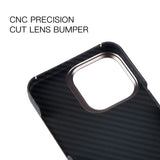 Matte Black Minimalist Ballistic Fiber Case for iPhone 15