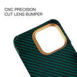 Matte Green Minimalist Ballistic Fiber Case for iPhone 15
