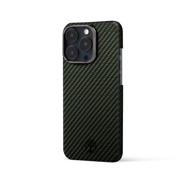 Matte Green Ballistic Fiber Case with Aluminum Lens Guard - For iPhone 14