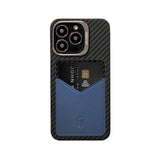 iphone 13 pro max case with card holder blue