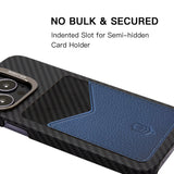 iphone 13 pro max case with card holder blue
