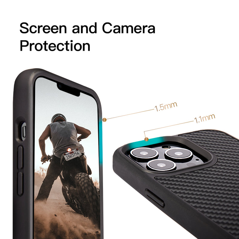 rugged carbon fiber iphone 13 pro case